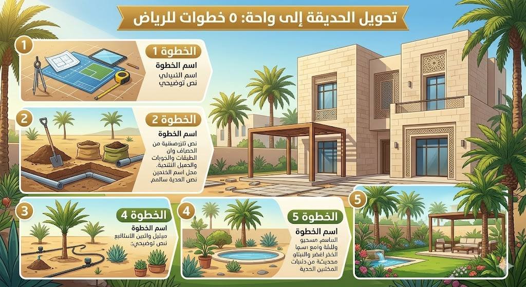 5 خطوات لتحويل حديقتك إلى واحة خضراء في الرياض